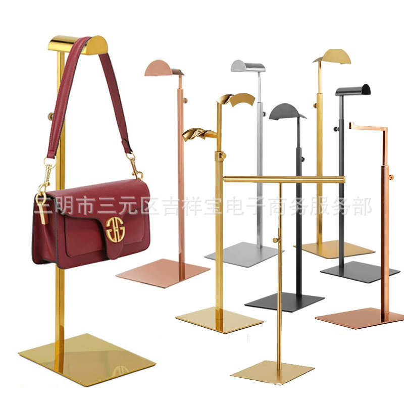 Сумка Регулируемая подвесная полка для витрины сумки для одежды полка для одежды сумки из нержавеющей стали стойка для мешков