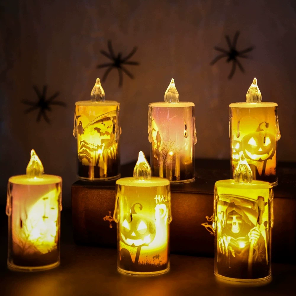 Electronic candle, retro night light, pumpkin lantern, halloween