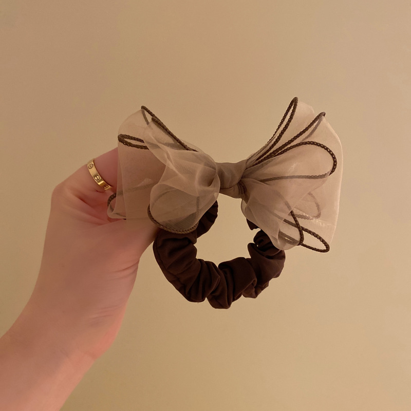 Hair Tie Hair Accessories Type Fashion Bow Knot Cloth Handmade Hair Tie 1 Piece