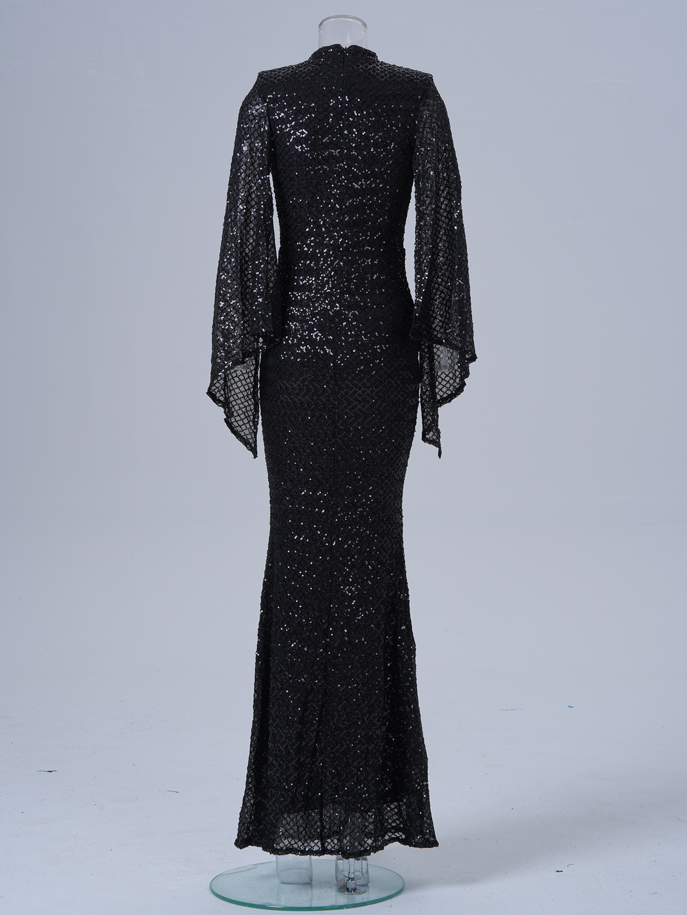 Long Sequinned Evening Dress For Prom And Banquet Women's Style_voghion.com