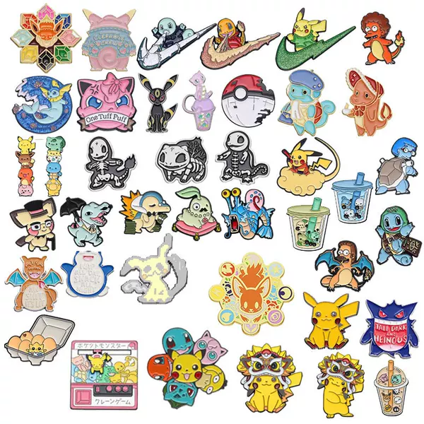 Animation Game Peripheral Set Cute Pokemon Exquisite Brooch Metal Badge Gift Clothing Accessories Medal