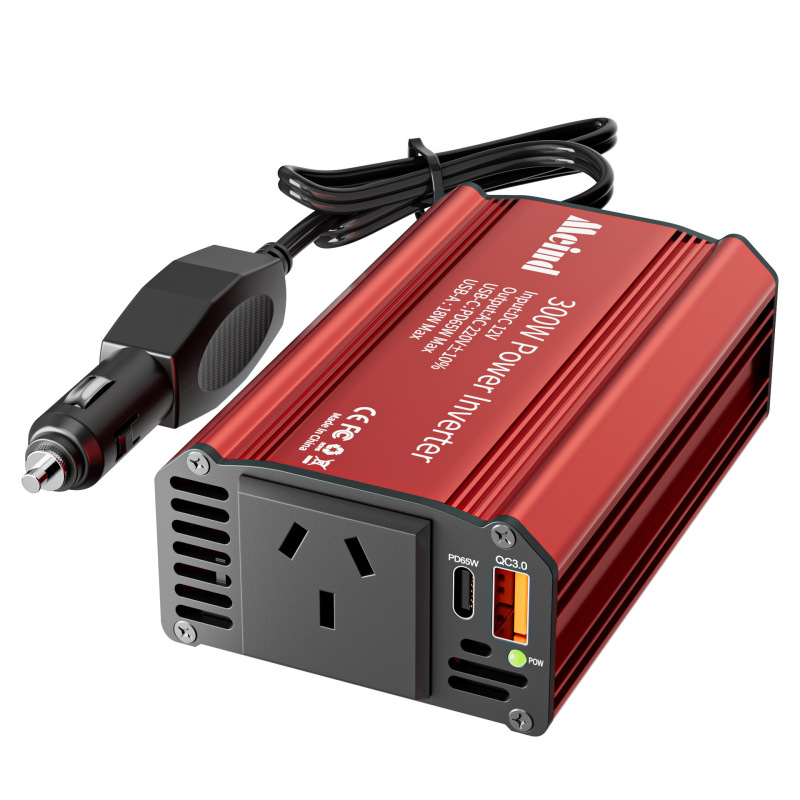 跨境欧洲爆款300W车载逆变器电源转换器欧规插座快充QC3.0+PD65W|undefined