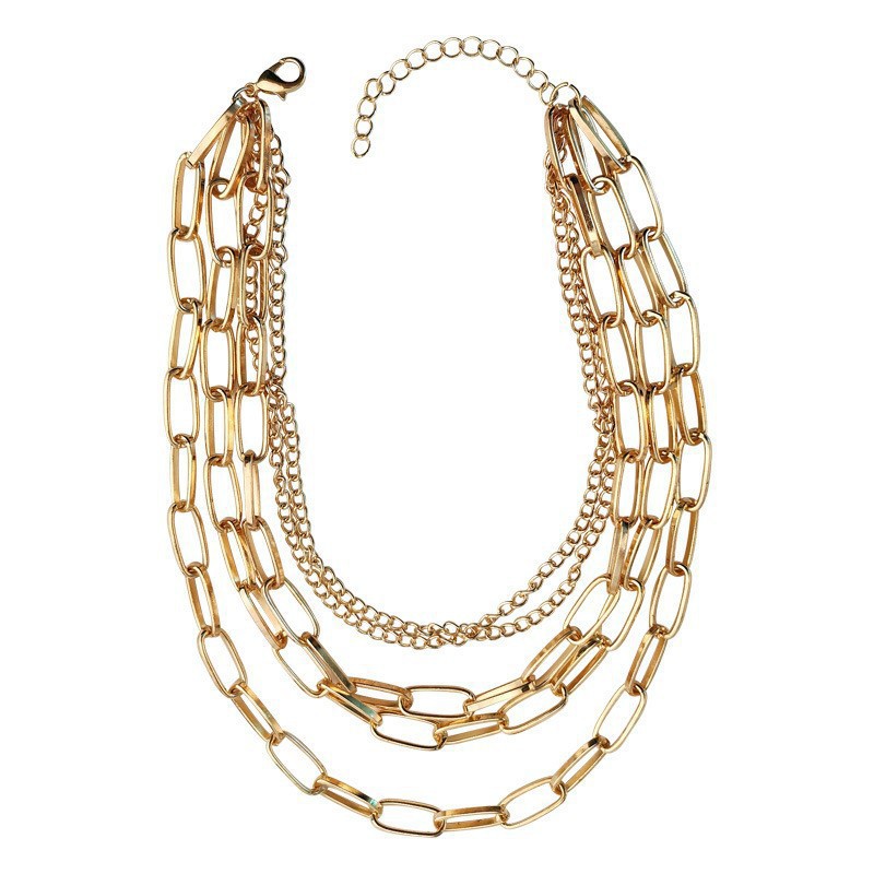 Retro Modern Style Geometric Alloy Plating Women's Layered Necklaces 1 Piece display picture 3