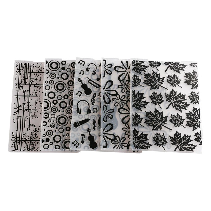 DIY plástico múltiple cóncavo-convexo DE RELIEVE Plantilla de impresión en blanco y negro Clip de impresión cóncavo-convexo placa cóncavo-convexo Plantilla de diario