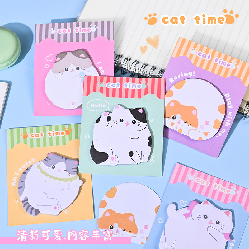 Cat Paradise Post-it ins Creativa, de alto valor, linda caricatura, Alien, N pegatinas, decoración de estudiantes, notas de mensaje