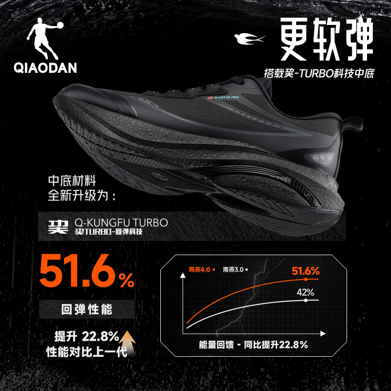 Jordan Swift 4 Waterproof Running Shoes Men's Sports Shoes Autumn and Winter New Water-Repellent Running Shoes Shock-Absorbing Lightweight Non-Slip Men's Shoes