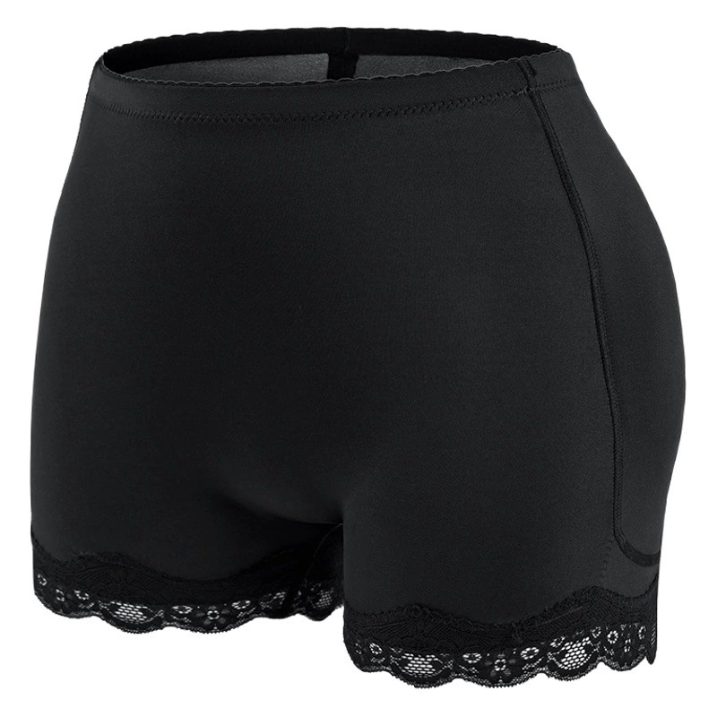 Брюшные брюки женские нижние бедра до бедер с искусственной задницей бедра брюки кружевной боковой пояс бедра подкладка на талии трусики для формирования живота