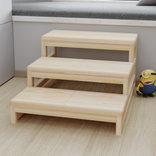 C^Solid Wood Footrest Sofa Step Stool Pad Piano Foot Pedal Non-Slip Kitchen Foot Pad High Base Office Foot Pad