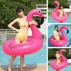 Ins New Model Inflatable Water Play Glitter Firebird Saddle Raft Floating Bed Adult Swimming Ring Wholesale