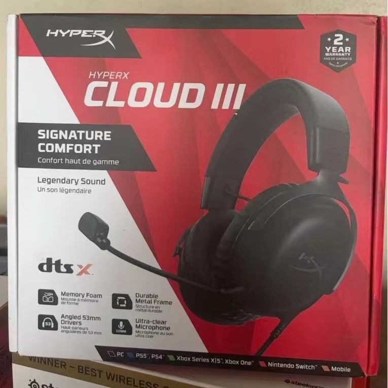 Hyperx Cloudⅲ Extremely Unknown Hurricane 3 Head-Mounted Gaming Headset USB Suitable for Original Kingston Earphones