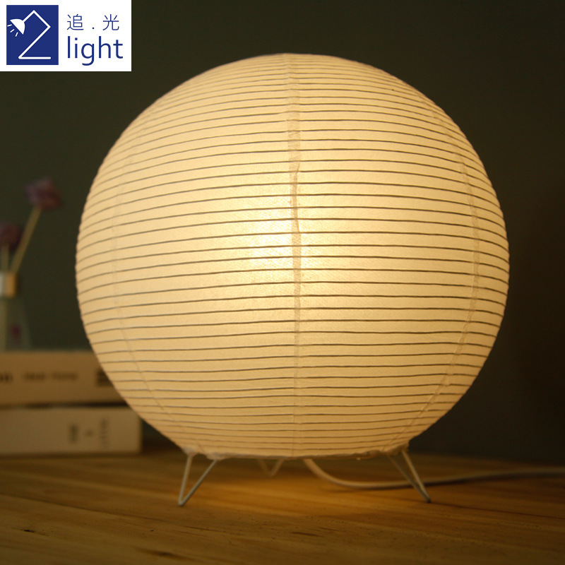 Nórdico simple moderno creativo personalizado de papel linterna lámpara de mesa fábrica de comercio exterior transfronterizo noche luz pantalla