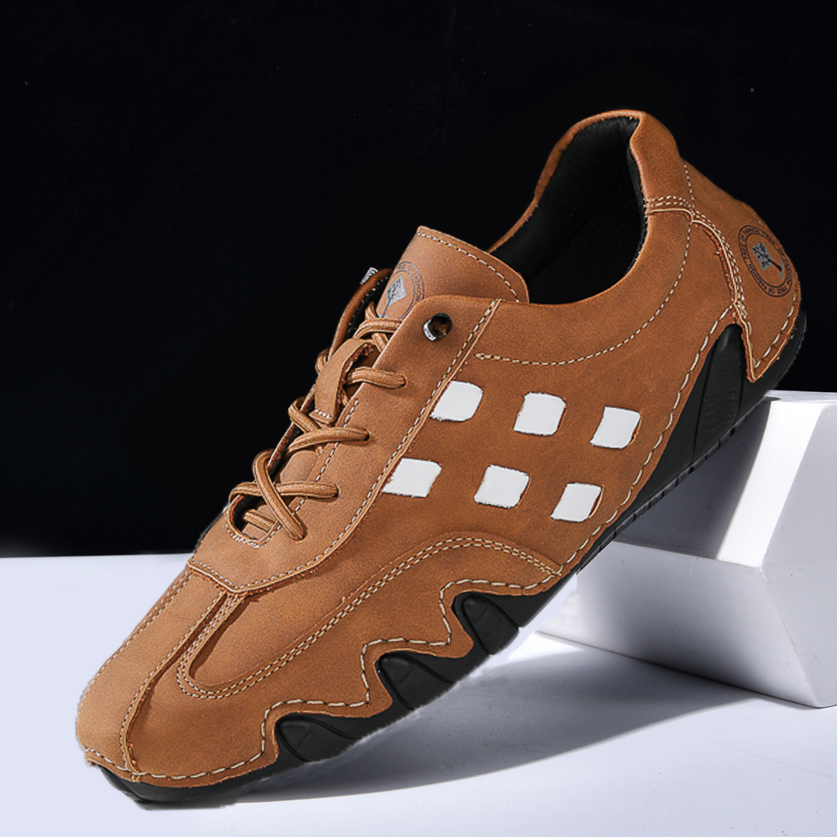 跨境爆款亚马逊大码男鞋秋冬阿甘鞋低帮男士休闲鞋八爪鱼开车男鞋