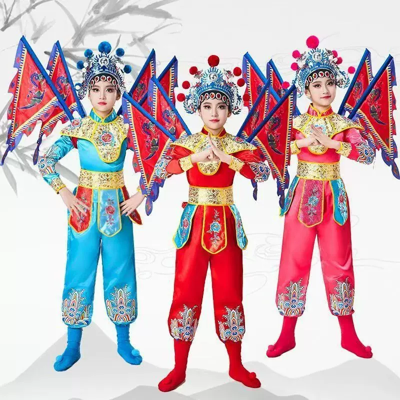 儿童京剧戏曲表演小荷风采穆桂英戏服花木兰刀马旦豫剧演出服服装