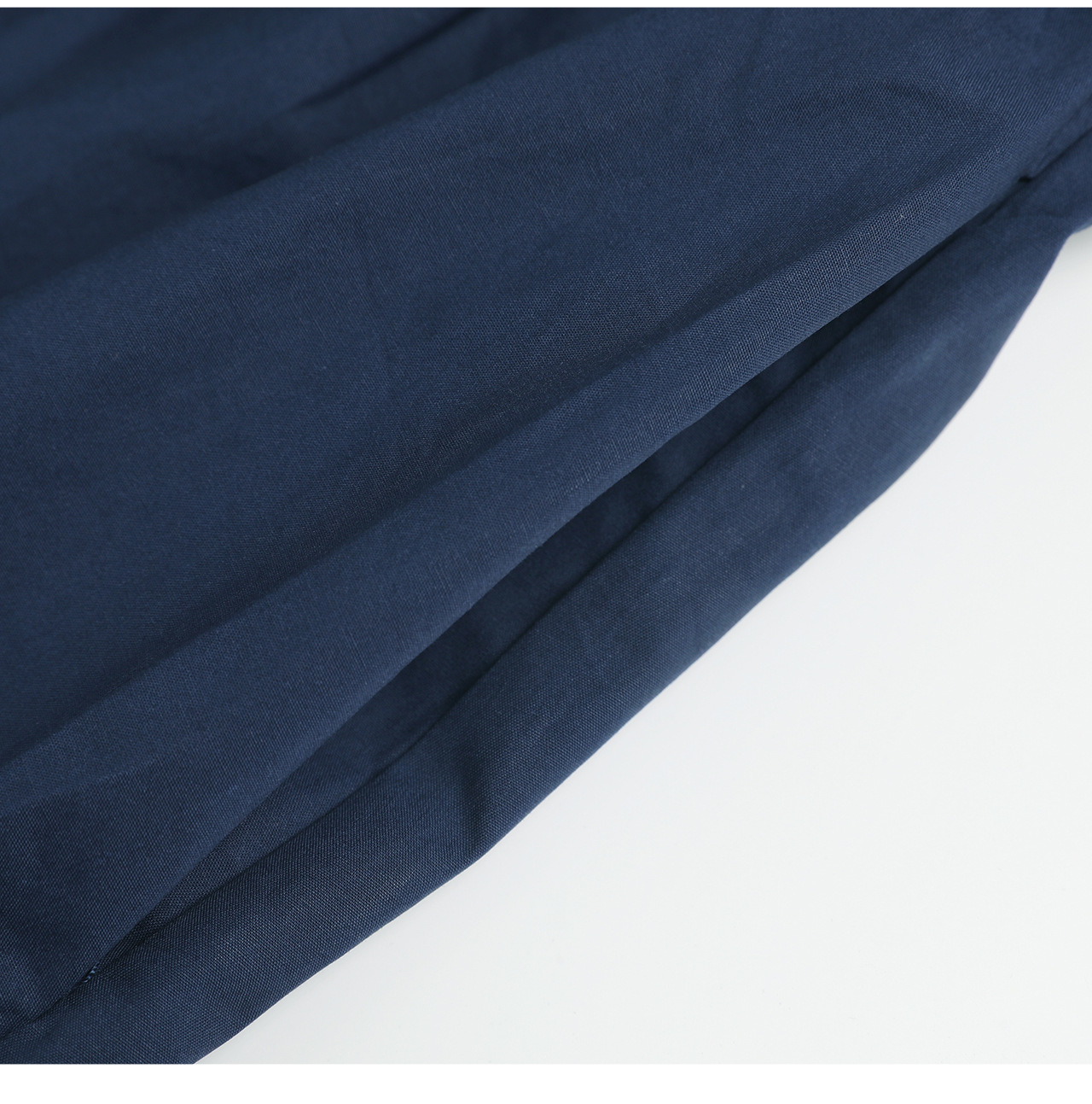 Đầm maxi nữ thắt eo không tay chất cotton phong cách Pháp cổ điển — xanh lam chi tiết 21