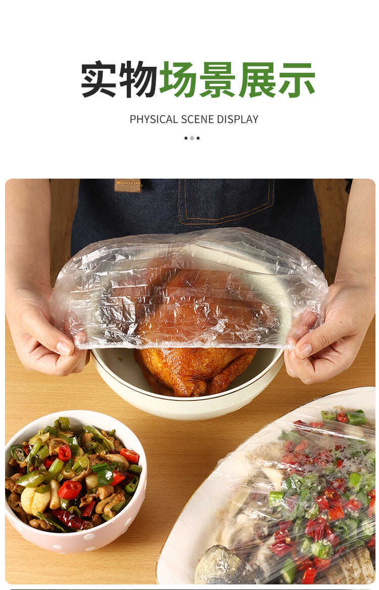 Koruma Kapağı Plastik Torba Ev Tipi Gıda Saklama Filmi Taze Tutma Çantası Sadece 10 Tek Kullanımlık Elastik Kapak Kase Kapağı Gıda Saklama Filmi Ağız Kapağı Tabak Kapağı