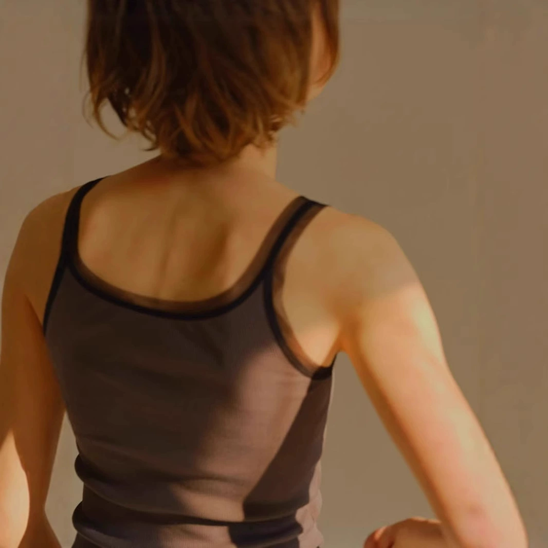 Весенне-летняя французская сексуальная лоскутная майка-камзол в японском стиле, легкая прозрачная облегающая майка-топ для женщин