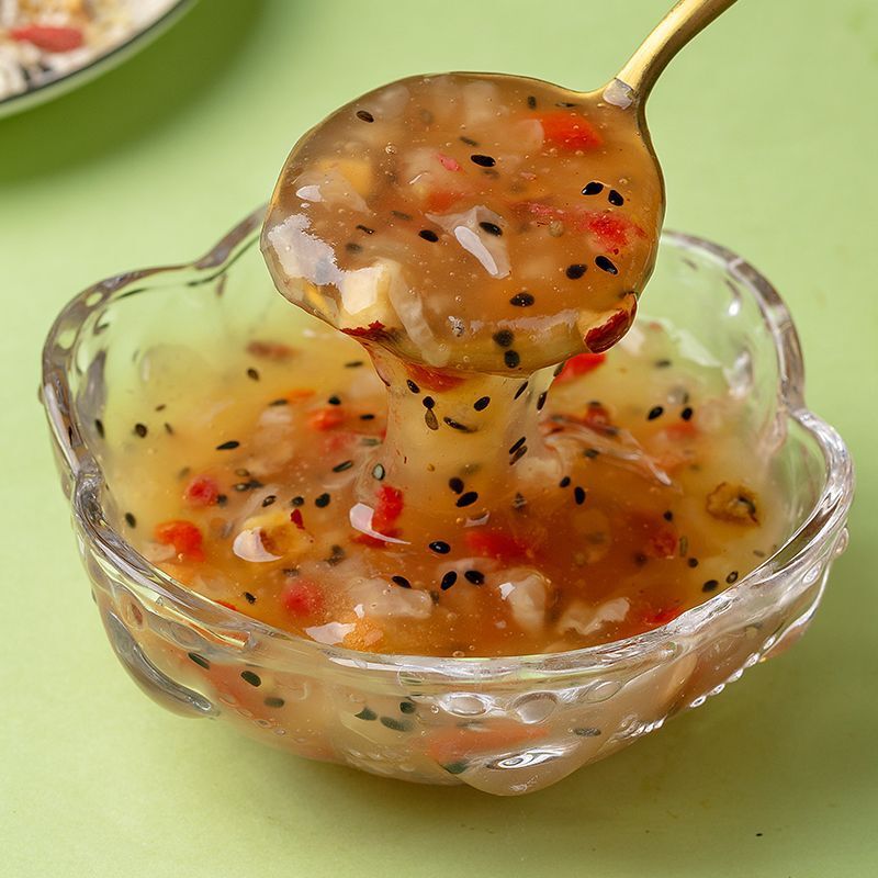 500g缶詰ユリ、蓮の実、葛根、レンコンパウダースープ、便利なシリアル代替品、本物の素材、柔らかくもちもち、甘い|undefined