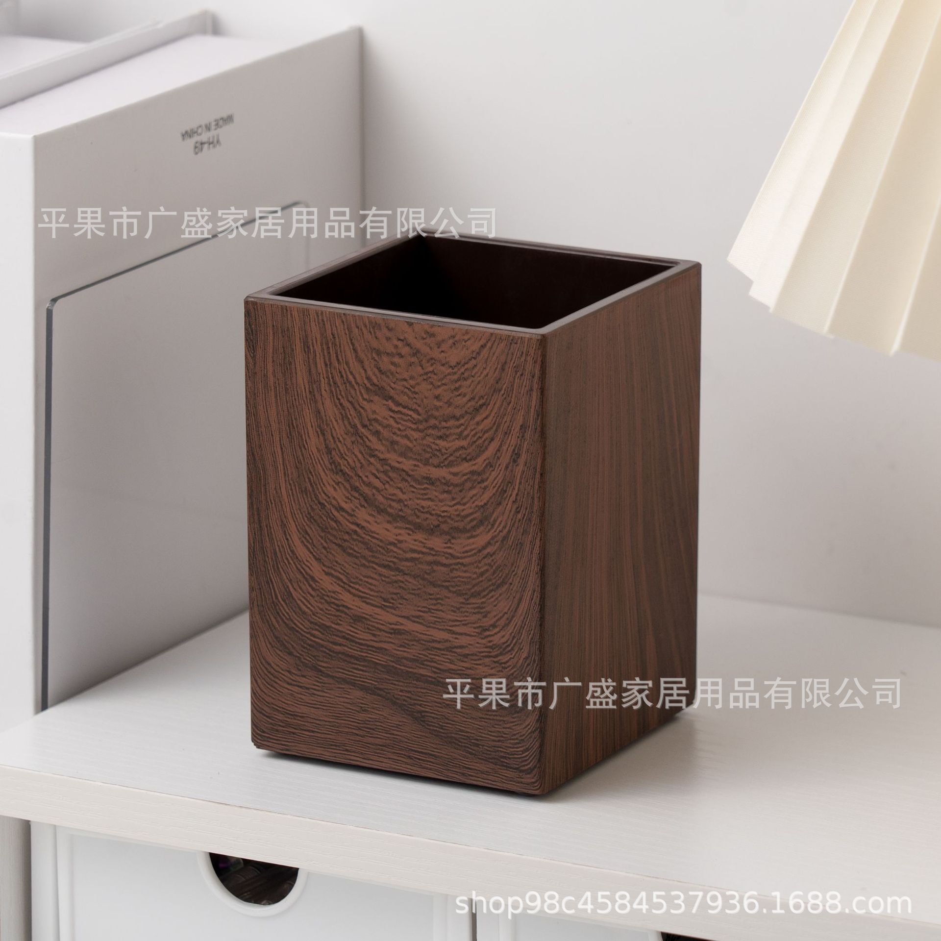 블랙 나뭇결 펜 홀더