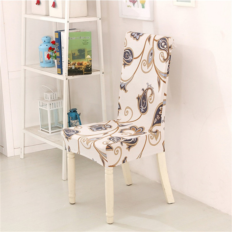 Chinoiserie Vacation Flower Polyester Chair Cover display picture 3