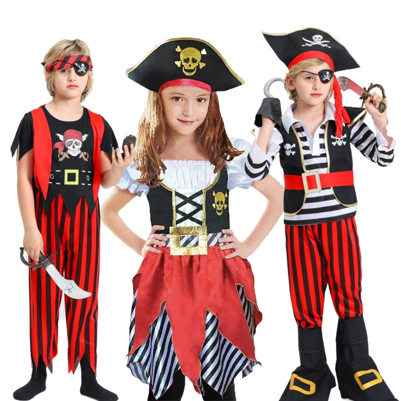 Cosplay de Halloween transfronterizo Piratas del Caribe Disfraz para niños cos disfraces de disfraces de disfraces