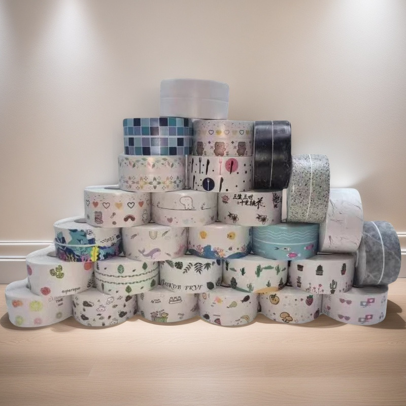Wholesale Cross-Border Factory Toilet Stickers, Bathtub Bathroom Stove Home Waterproof Stickers, Tape, Cute Decorative Strips