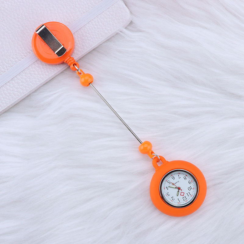 Reloj colgante de enfermera con cuentas de bricolaje, hebilla fácil de tirar, reloj colgante de prueba de cuero de cronógrafo con cordón de cuentas de marca, reloj de estudiante lindo creativo image 8
