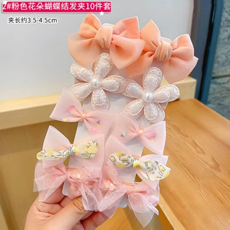 韓国版のかわいい花の蝶結びの髪飾りの女の子の前髪のクリップのカードの子供は髪飾りの女性を傷つけません。|undefined