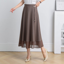 Y罼夏季薄款妈妈新款长裙洋气减龄中年女装夏装半身裙中老年人雪