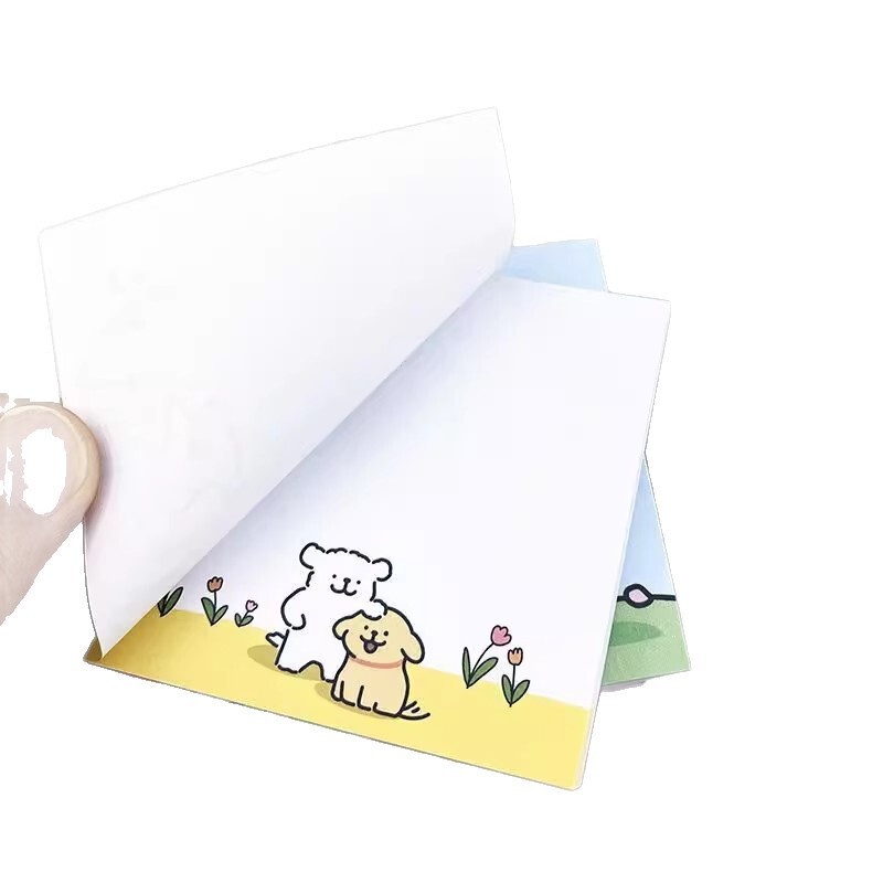 线条小狗便利贴学生开学粘性创意高颜值少女学生便签学习留言记事|undefined
