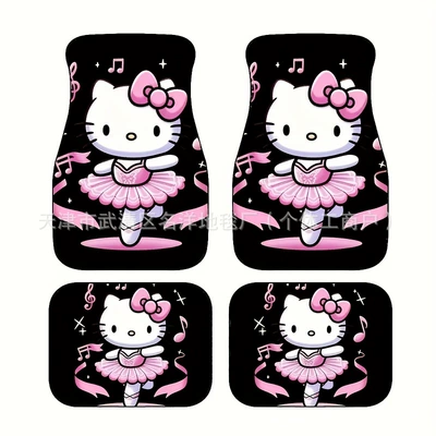 Avtomobil döşəmə paspasları, Cartoon Cute Hello Kitty Car - 305de-hello-kitty-16-3344cm-two-piece-set