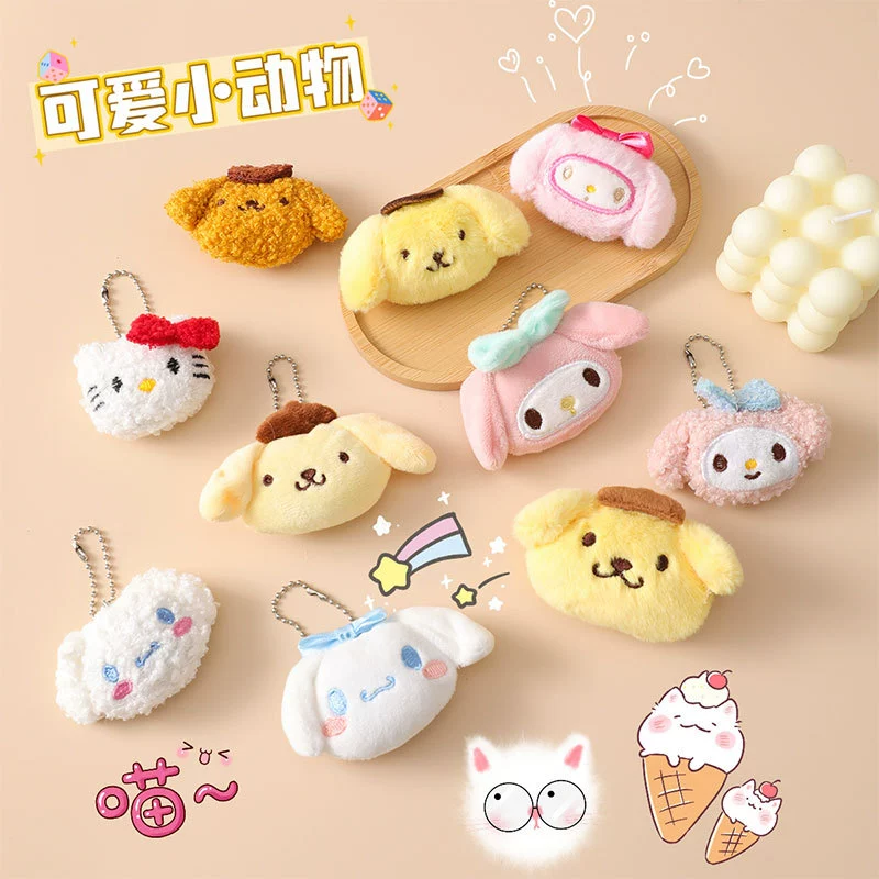 Sanrio, мультяшная плюшевая милая брошь, кукла для младших школьников, подвеска, для обуви, шарфа, булавка, аксессуар