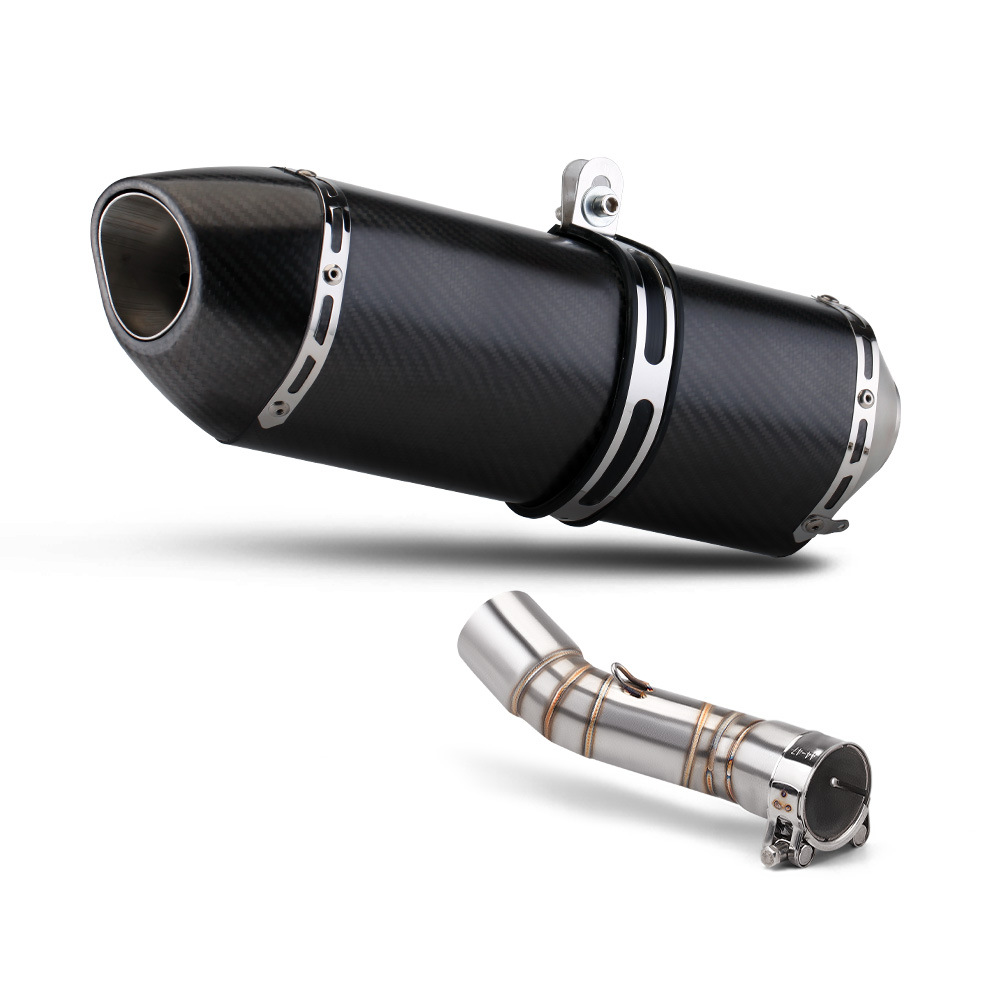 Motorcycle exhaust pipe modification is suitable for Chuliuxiang CLX700 stainless steel small middle section 51mm non-destructive installation