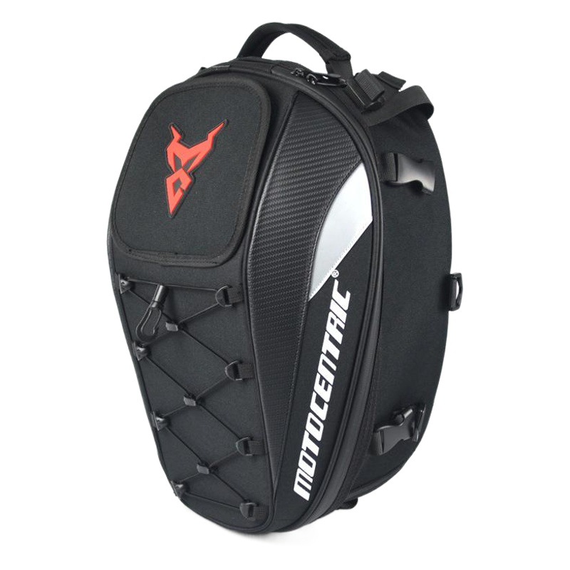 MOTOCENTRIC bolsa de casco de motocicleta bolsa de asiento trasero mochila Knight bolsa de cola de gran capacidad