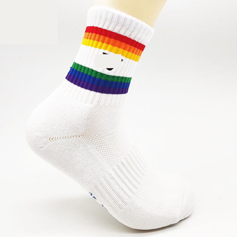 Calcetines de bádminton profesionales para hombres y mujeres, tubo medio, toalla antideslizante, fondo, tenis, baloncesto, correr, calcetines deportivos gruesos y transpirables