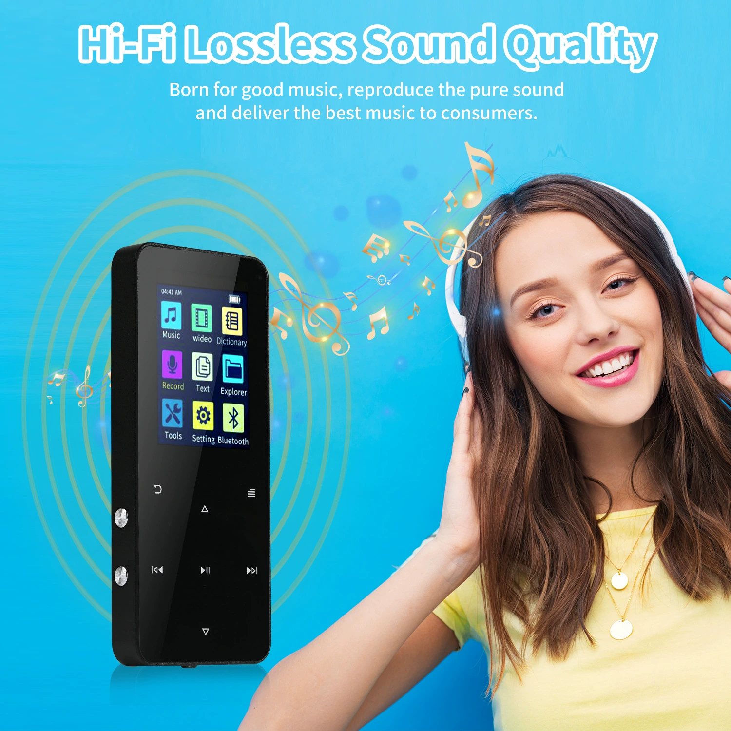 Металлический плеер для школьников, (торговля через границы), MP3, bluetooth, MP4