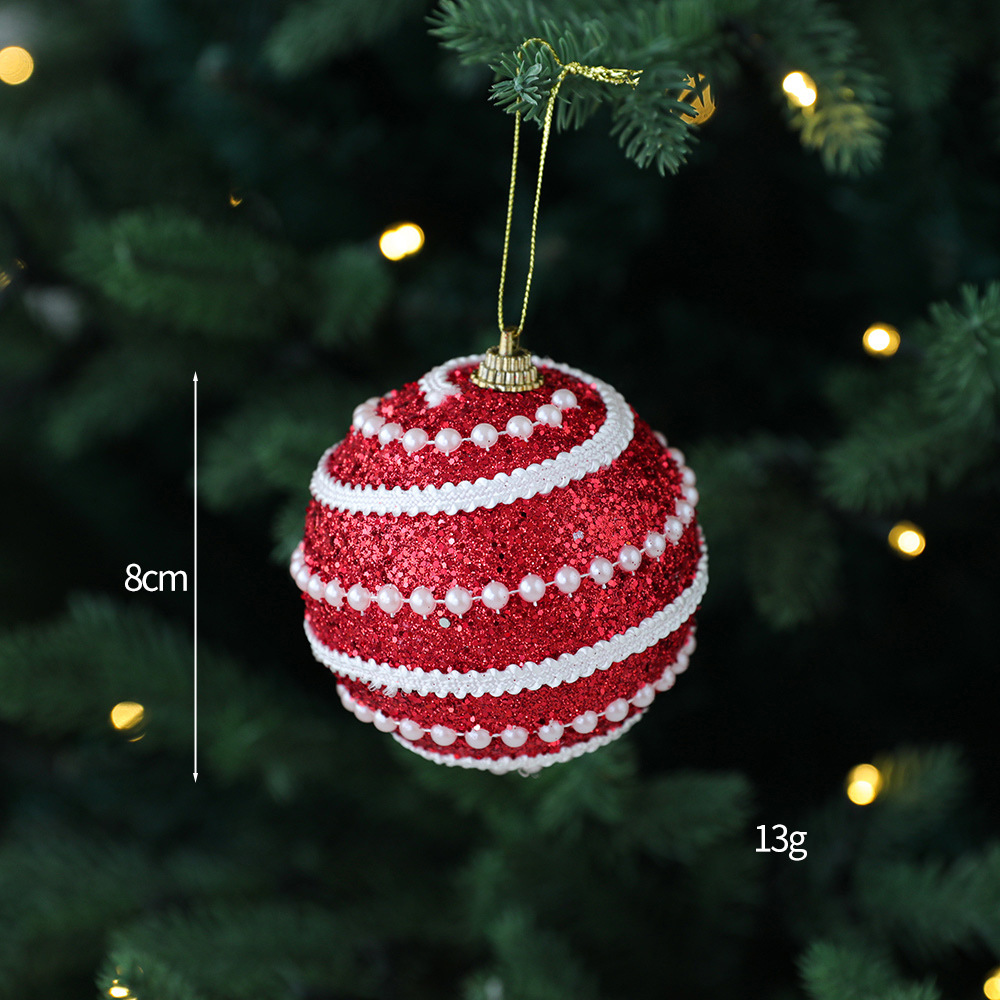 Bola de Navidad 8cm bola de espuma decoración del árbol de Navidad colgante bola colorida decoración de la ventana bola colgante decoración de Navidad se puede mezclar