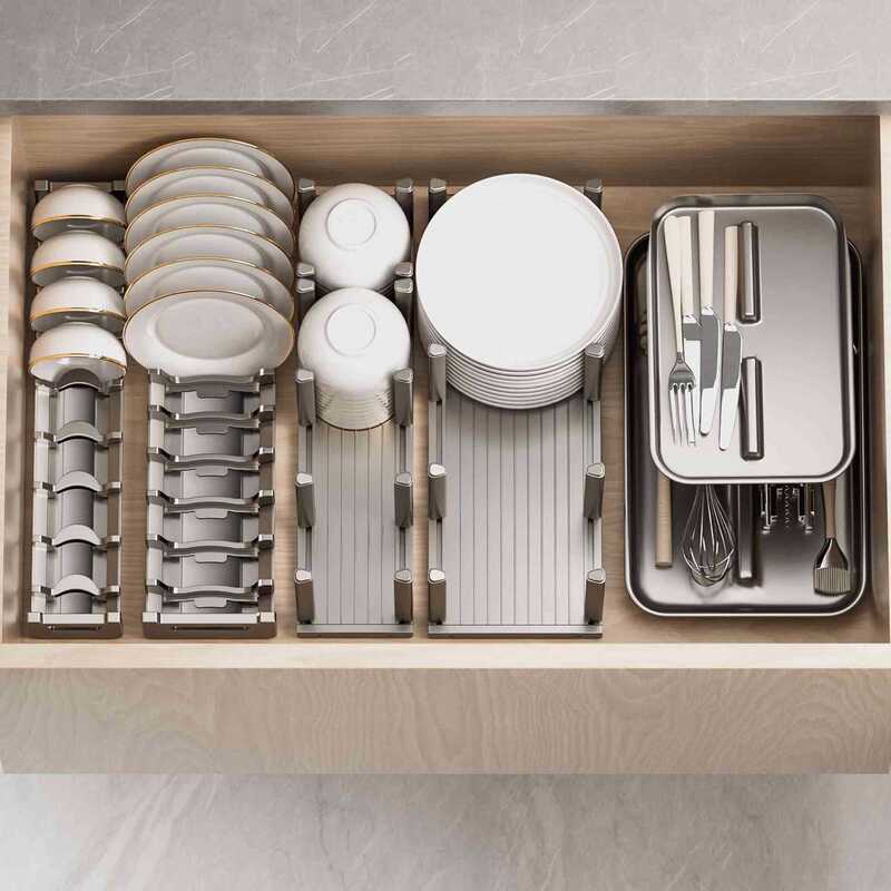 Space Aluminum Bowl Rack Storage Rack Cabinet Draining Rack for Bowls and Plates Kitchen Cabinet Drawer Storage Divider Shelf Space Aluminum Bowl Rack Storage Rack Cabinet Draining Rack for Bowls and Plates Kitchen Cabinet Drawer Storage Divider Shelf