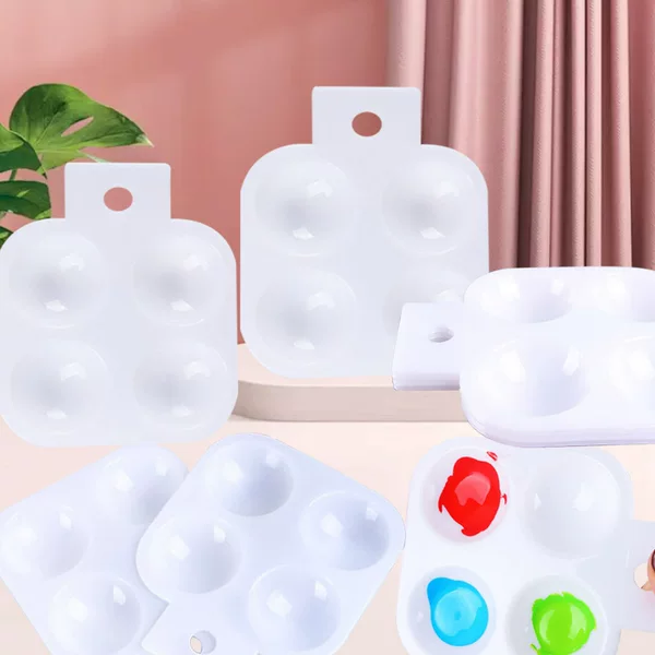 Factory Direct green plastic student painting learning drawing Square Children diy creative palette pigment plate