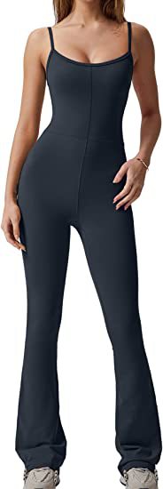 2023 transfronteriza Amazon nuevo apretado pantalones de mono de costura de color sólido europeo y americano