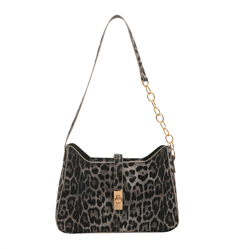 Bolso de leopardo de alto valor de cara nicho de mujeres 2025 nueva moda personalidad bolso de brazo de hombro caliente bolso pequeño