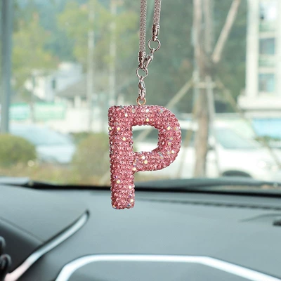 clay car interior accessories, Car hanging - p-letter-car-pendant-pink