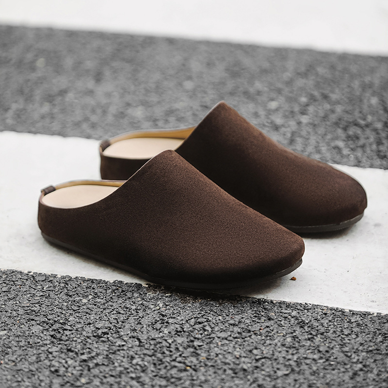 New Style Birkenstock Shoes for Men, Slip-On Retro Mules, Closed-Toe Half-Slipper, Comfortable and High-End 9989
