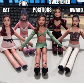 New cross-border merchandise: Ariana Grande's fun abstract mouse toy with a built-in skeleton that can be shaped