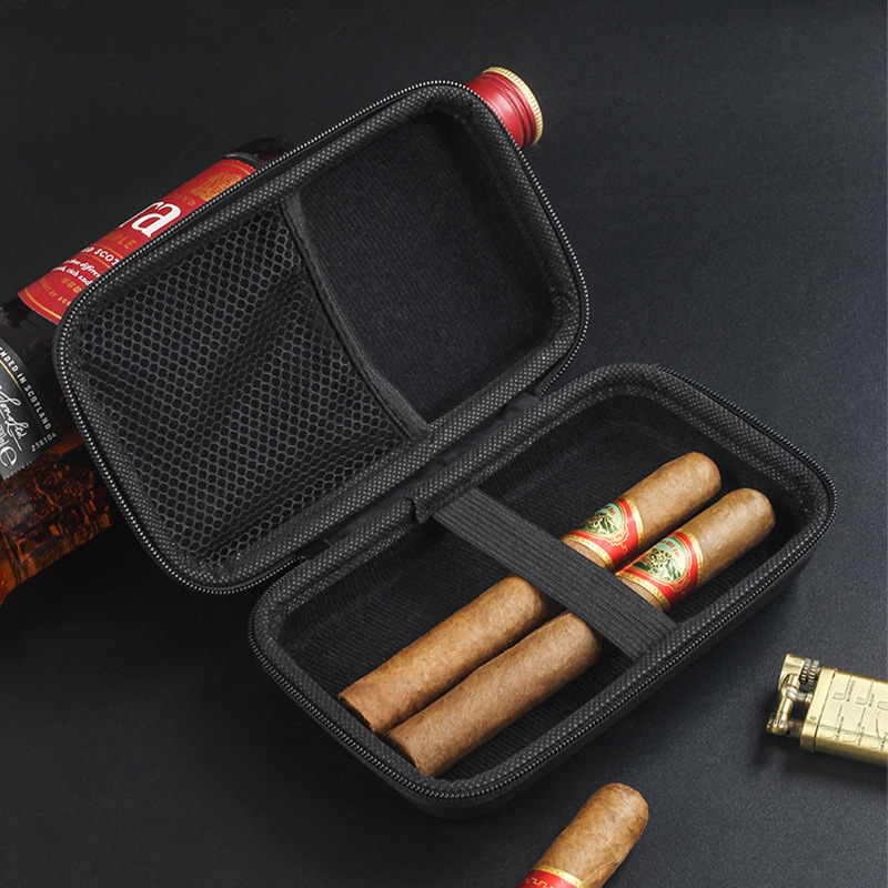 Nueva EVA portátil de ocho piezas bolsa de cigarro medio de almacenamiento de cigarros bolsa portátil de viaje al aire libre hidratante bolsa de cigarros