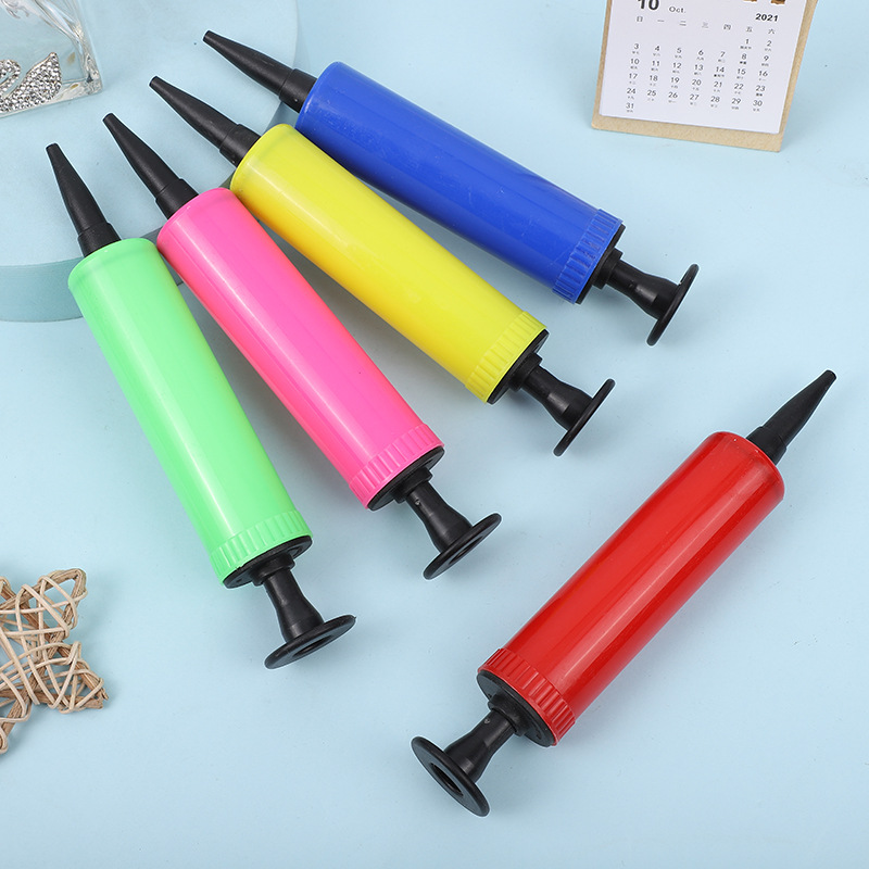 气球打气筒网红波波长条铝膜气球打气筒游泳圈充气手打手推游泳圈