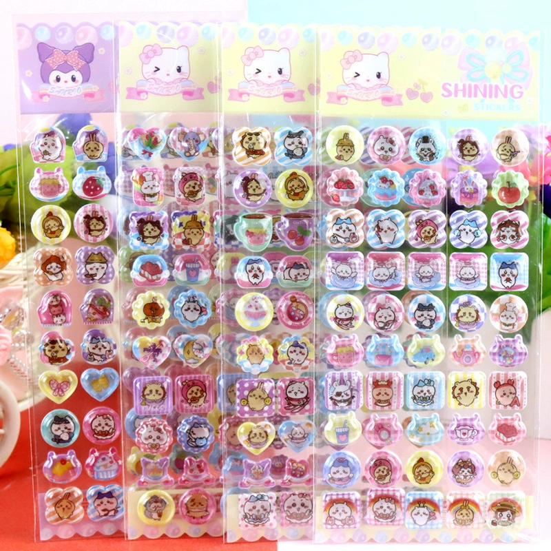 Sanrio 3D стерео рельефная наклейка для детей мультфильм стерео драгоценный камень наклейка DIY смола акриловая декоративная наклейка