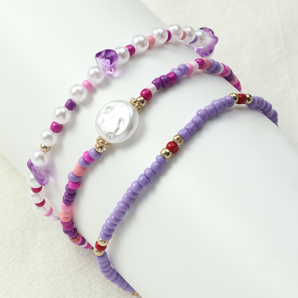 15g Weight Bracelets Classification Beads Chain Material 1 Set Quantity Casual, Daily Occasion Artificial Crystal, Seed Bead Material Geometric Pattern Women's Gender Beaded Design Simple Style Style Simple Style Geometric Artificial Crystal Seed Bead Beaded Women's Bracelets 13