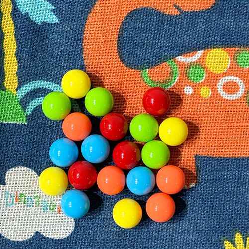 Plastic solid small ball color counting probability ball diameter 1.15cm slide toy ball primary school mathematics teaching aids