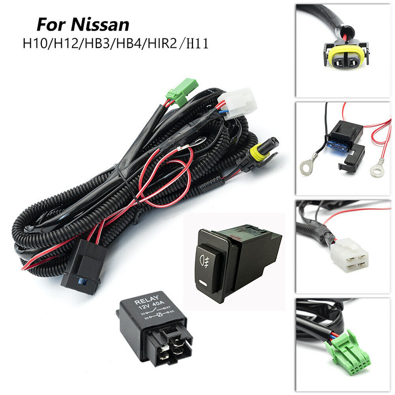 Conjunto de línea de lámpara de niebla H11/H8/9005/9006 adecuado para Nissan sol niebla lámpara arnés de cableado Nissan modificación