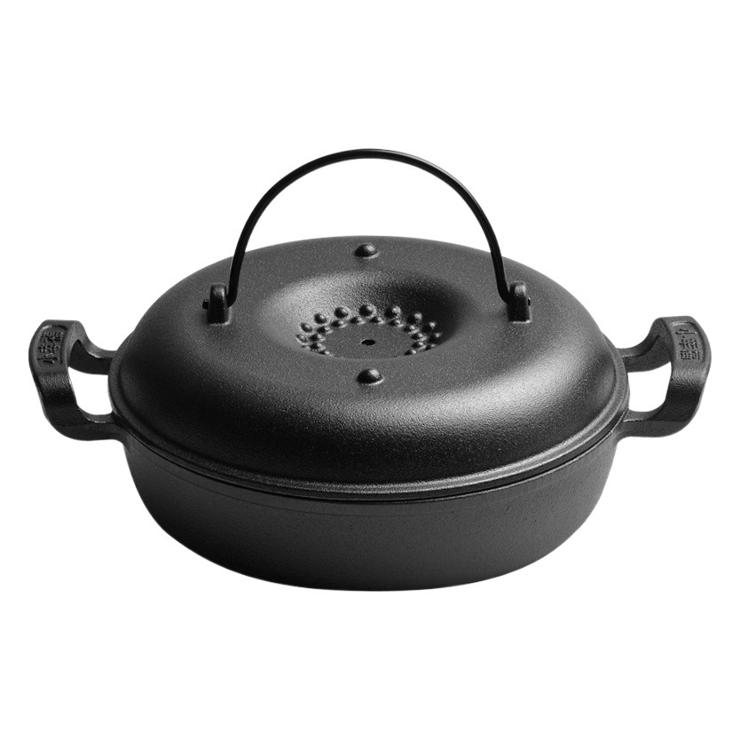 Hierro fundido engrosada olla de batata hogar asado de batata olla de patata máquina de maíz de cerdo olla de cocción de hierro asado artefacto de batata olla de barbacoa